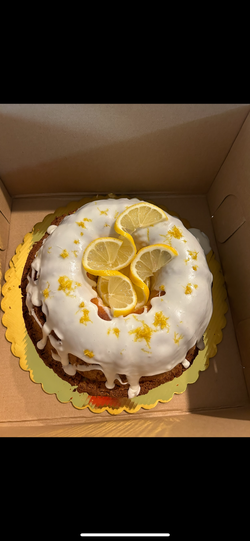 Sinfully Lemon and Cream Pound Cake (Whole Cake)
