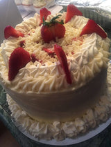 Sultry Supreme Strawberries and Cream Shortcake - 9 inch (Two Layer)