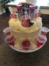 Red Berry Ciroc with Shots Overload Cake