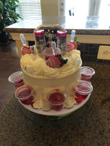 Red Berry Ciroc with Shots Overload Cake