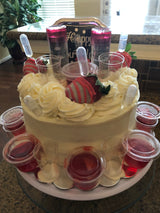 Red Berry Ciroc with Shots Overload Cake