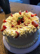 Sultry Supreme Strawberries and Cream Shortcake - 9 inch (Two Layer)